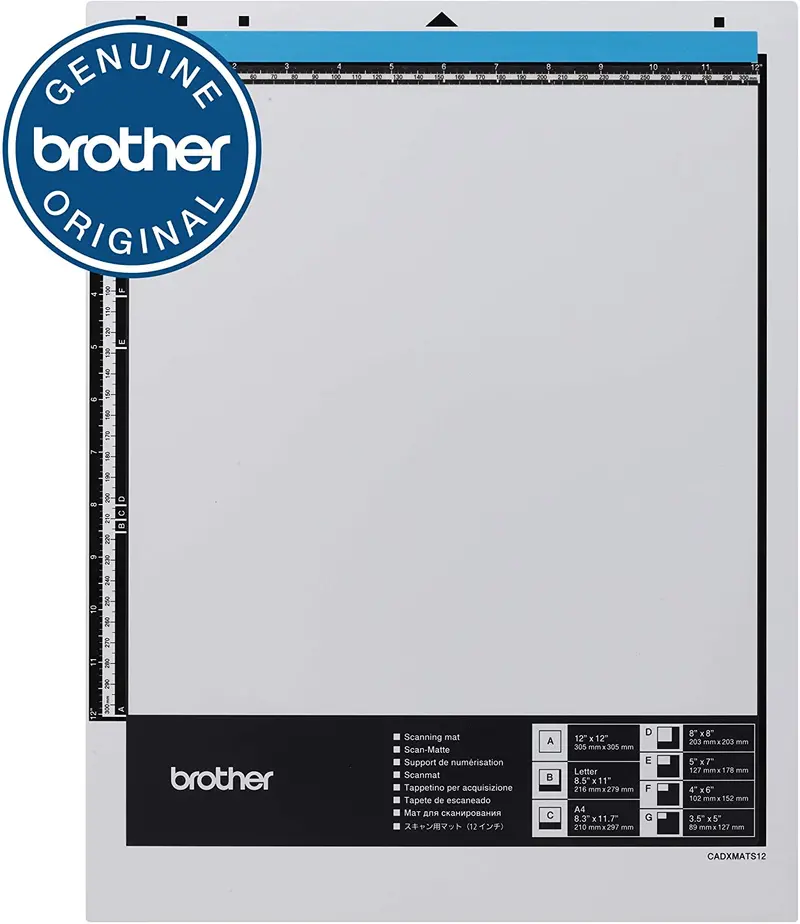 Brother Scanncut Scanning Mat – 12" × 12", Compatible With Sdx1000/Sdx1200/Sdx1250 1
