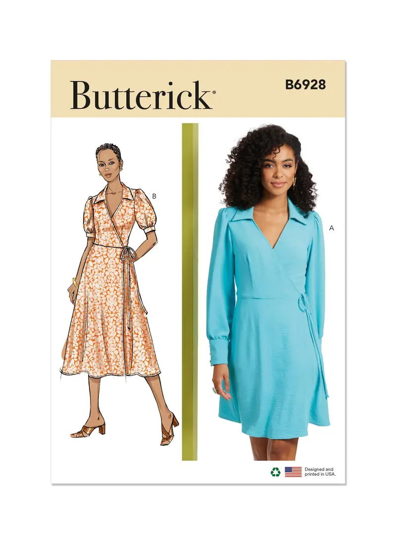 Butterick B6928 Sewing Pattern: Misses' Dress Available In Knee-Length & Maxi Styles 1