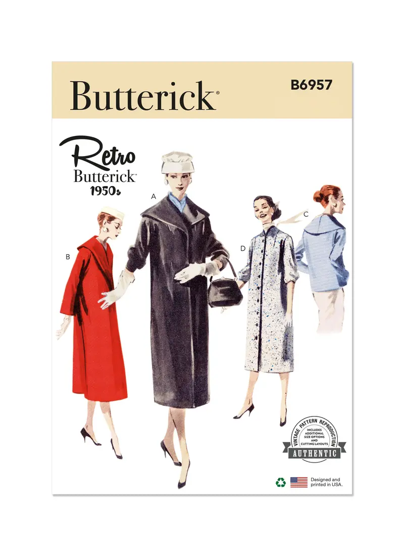 Butterick B6957 Sewing Pattern For Women'S Tailored Coats 1