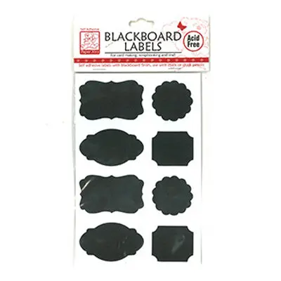 Chalkboard-Effect Assorted Small Shape Labels – 4-Piece Variety Pack 1