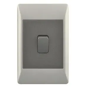 Champagne & Charcoal 4X2 Single-Pole Light Switch – Duo Bright Star Esw071 1