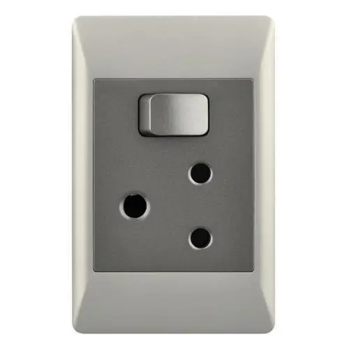 Champagne & Charcoal 4X2 Single Wall Socket – Duo Bright Star Epl349 1