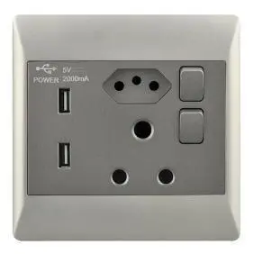 Champagne & Charcoal 4X4 Multi-Function Socket – Za + Dual Usb + Standard Outlet (Epl354) 1