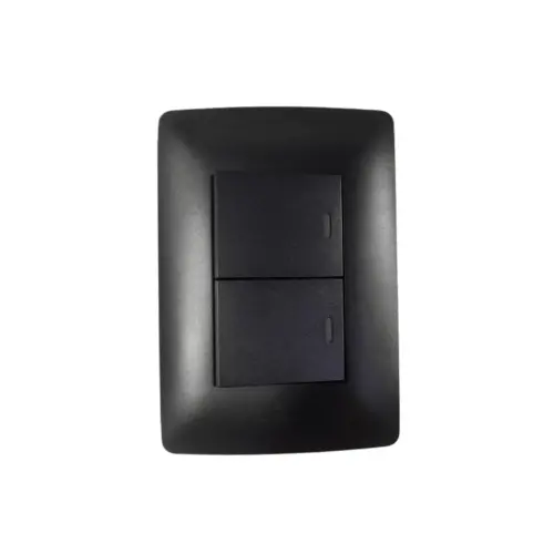 Charcoal 4×2 Dual-Lever Light Switch – S2-102/1 Toggle Style 1