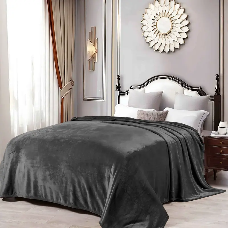 Charcoal Formr Premium Mink Texture Throw Blanket 1