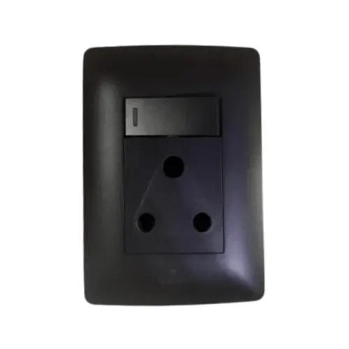Charcoal S2-197 4×2 Single Wall Socket – Compact Standard Outlet 1