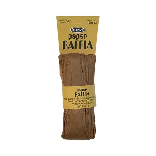 Cocoa-Colored Paper Raffia – 4Mm Width, 30-Meter Spool For Wrapping And Crafting 1