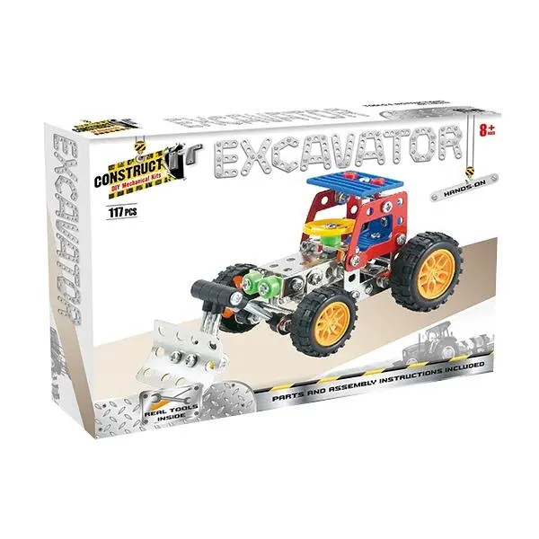 Construct It Excavator Mechanical Kit – 117-Piece Diy Engineering Model 1