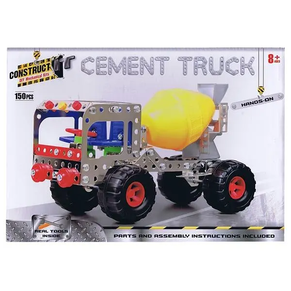Construct It Mechanical Diy Kit – Cement Truck Model, 150-Piece Engineering Building Set 1