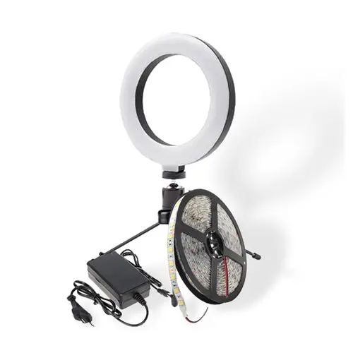 Content Creator Starter Kit – Mini Ring Light, Adjustable Tripod & 5M 6000K Strip Light 1