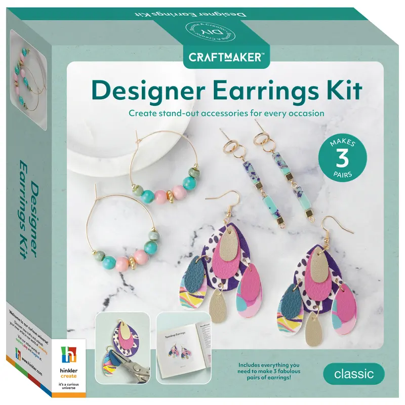 Craft Maker Earrings Making Kit – Diy Jewelry Crafting Set With Tools, Findings & Step-By-Step Guide 1