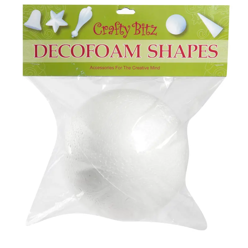 Crafty Bitz Decofoam Polystyrene Ball – Lightweight Round Craft Form 1