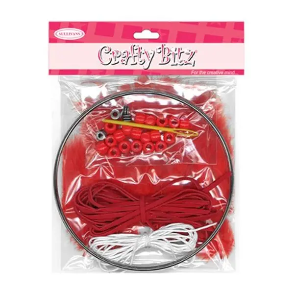 Crafty Bitz Red Dream Catcher Craft Kit – Diy Wall Hanging Set 1