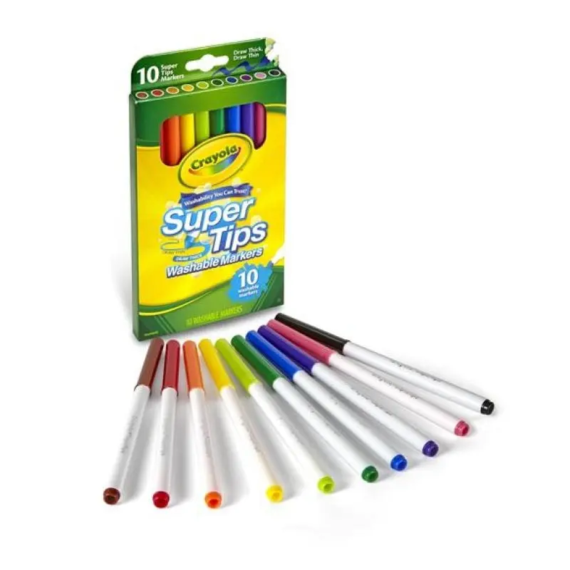 Crayola Supertips Fine-Point Markers, Assorted Colors – 10-Pack 1