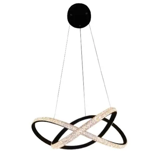Crystal Edge Infinity Chandelier With Tri-Color Adjustable Led Lighting 1