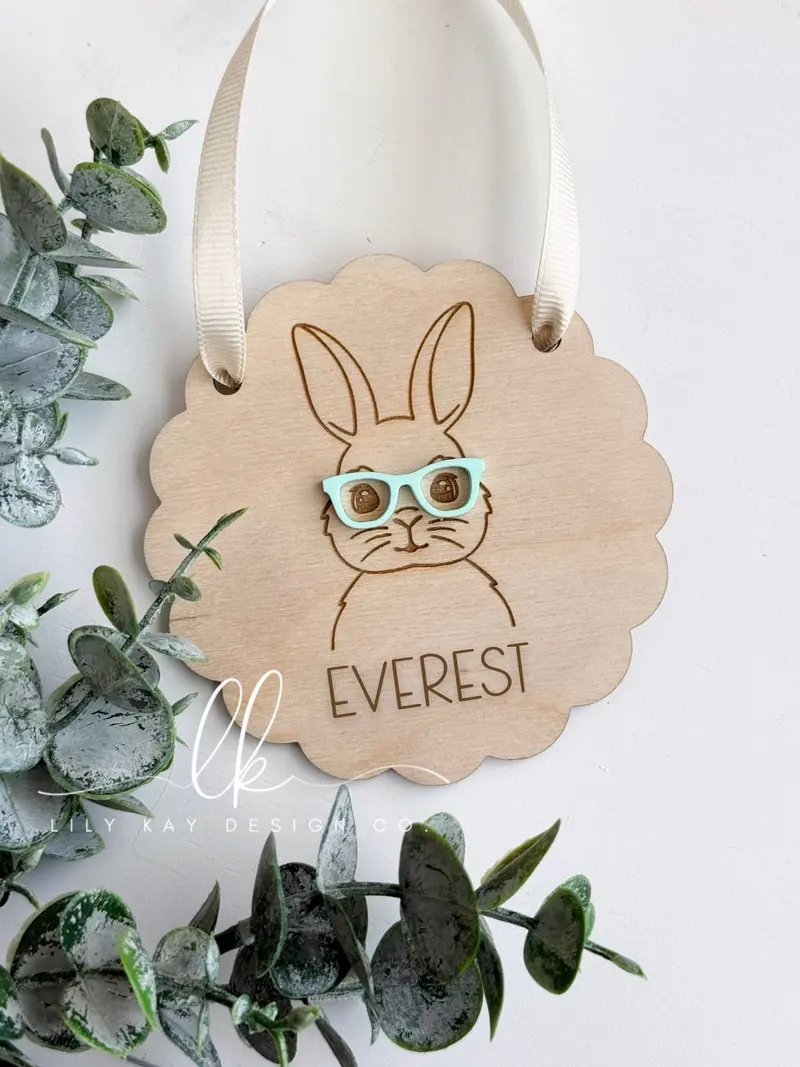 Custom Bunny Basket Name Tags – Easter Gift Accessory 1