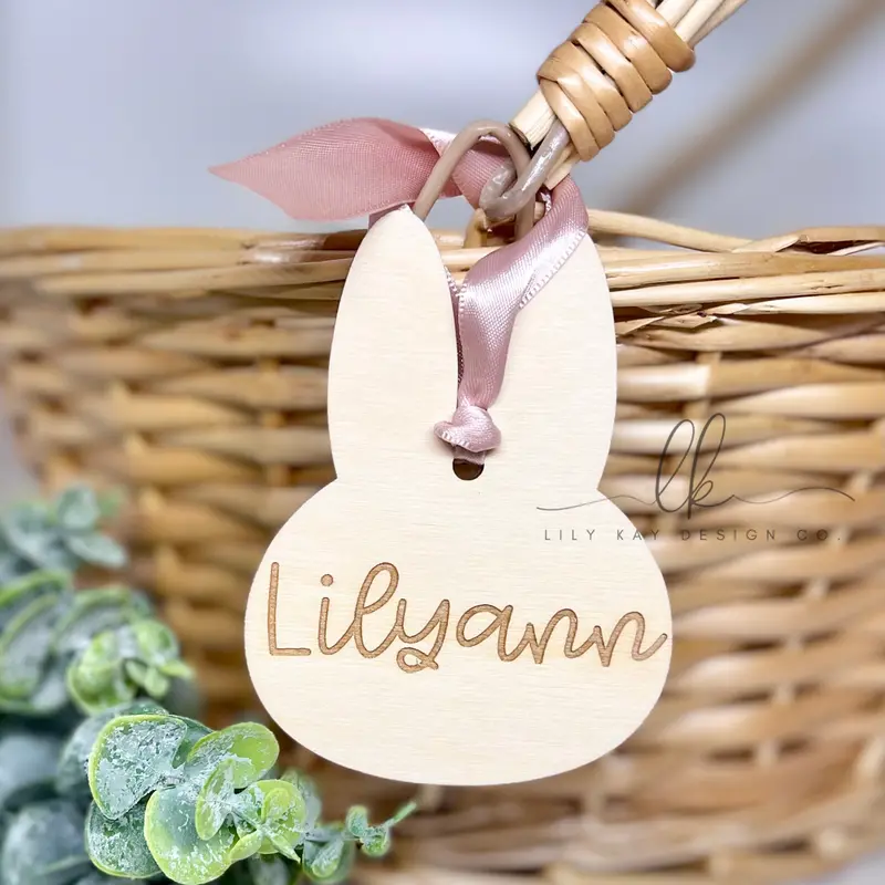 Custom Bunny Basket Tags – Personalized Easter Labels 1