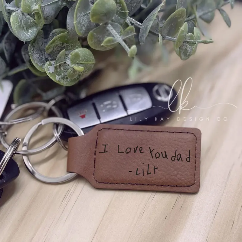 Custom Leatherette Keychain With Engraving 1