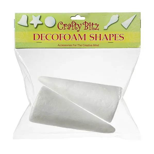 Decofoam Polystyrene Cone – Lightweight Craft Shape For Decorating 1