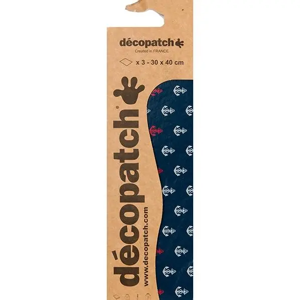 Decopatch Decoupage Paper Trio – Design 765 Anchor (3-Sheet Pack) 1