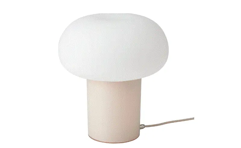 Dejsa Elegant Table Lamp – Beige Base With Opal White Glass Shade, 28 Cm 1