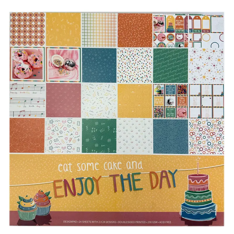 Design Pad: Enjoy The Day – 24-Sheet 12X12In Premium Craft Paper 1