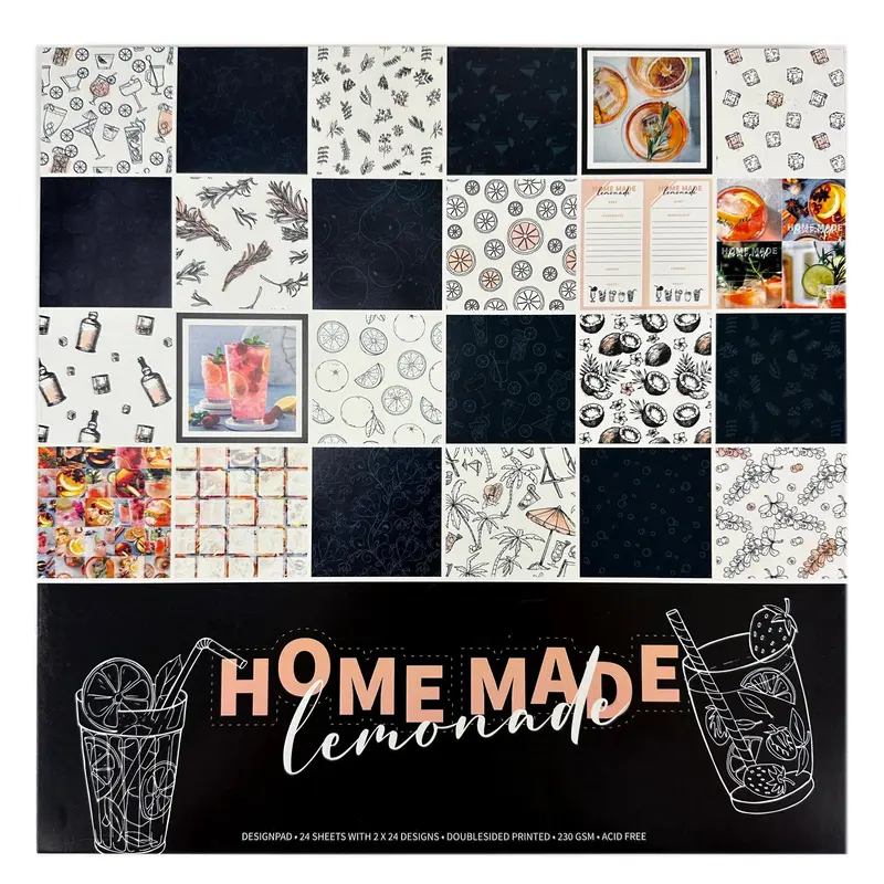 Design Pad: Homemade Lemonade – 24-Sheet 12X12In Themed Scrapbook Pack 1