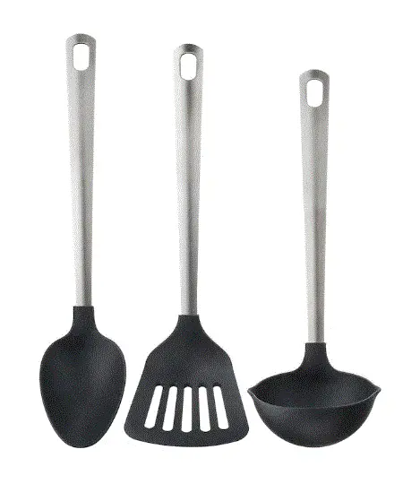 Direkt Triple-Piece Kitchen Tool Set – Black Handles & Stainless Steel Heads 1