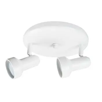 Dual Gu10 Ceiling Spotlight – Pure White Finish, Adjustable Beam (S164/2) 1