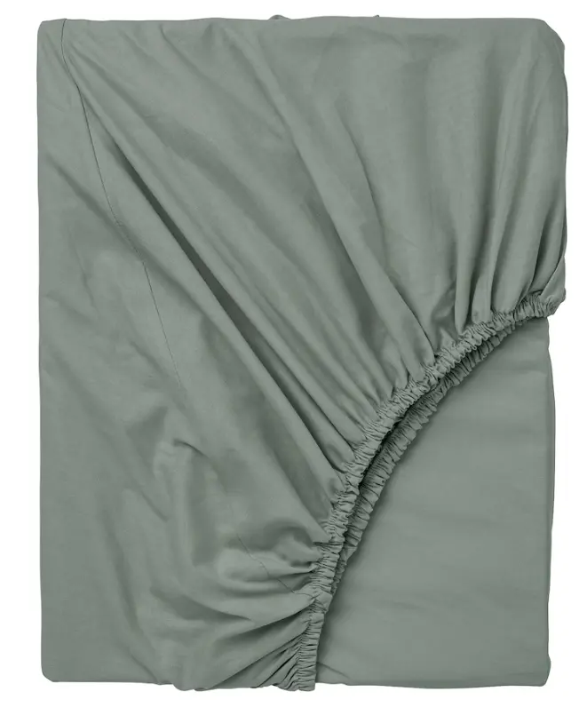 Dvala Grey-Green Fitted Sheet For Double Bed – 160X200 Cm 1