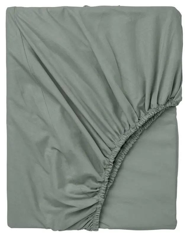 Dvala Grey-Green Fitted Sheet For Queen-Size Bed – 180X200 Cm 1