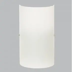 E27 60W Metal-And-Glass Wall Lamp – Polished Chrome Clips, White Finish, Wb271 1