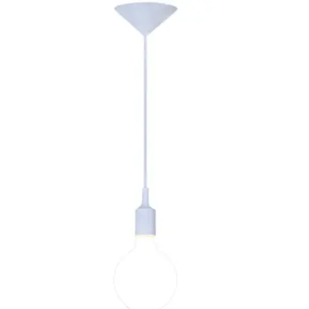 E27 Pendant Lamp Shade – Pvc And Silicone Blend, Matte White Finish 1