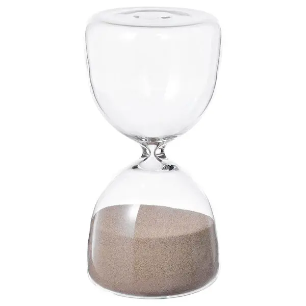 Eftertanka Clear Glass Decorative Hourglass – 15 Cm Sand Timer Accent 1