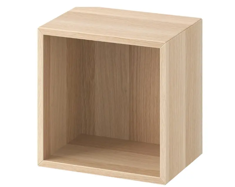 Eket Compact Cube Cabinet – White Stained Oak Effect, 35X25X35 Cm 1