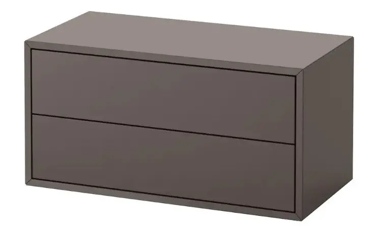 Eket Dark Grey 2-Drawer Cabinet – 70X35X35 Cm Compact Storage 1