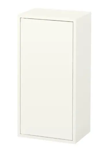 Eket Single-Door Cabinet With Dual Shelves – Compact White Unit, 35X25X70 Cm 1