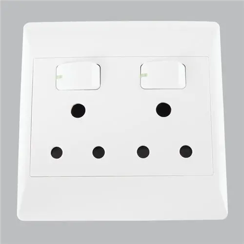 Epl321 White 4X4 Double Wall Socket Plate 1