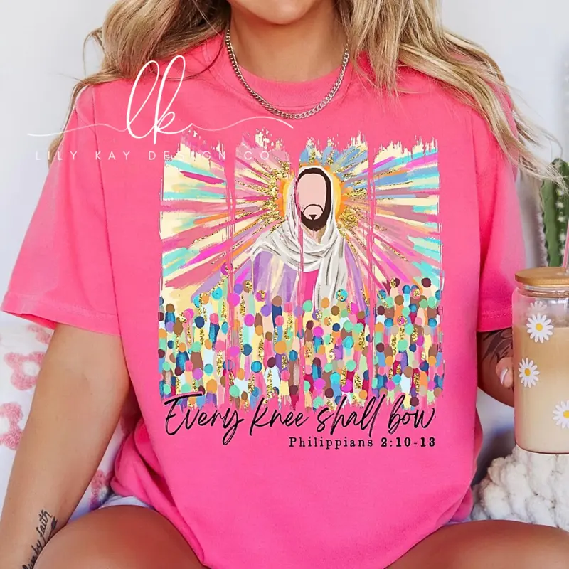 Every Knee Shall Bow – Scripture-Inspired Statement Tee 1