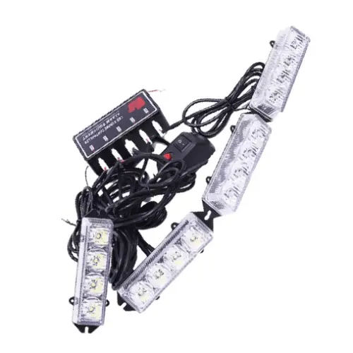 Federal Signal 12V 4-Led X 4-Bar Amber Grill-Mount Warning Light – Model 4Dh 1