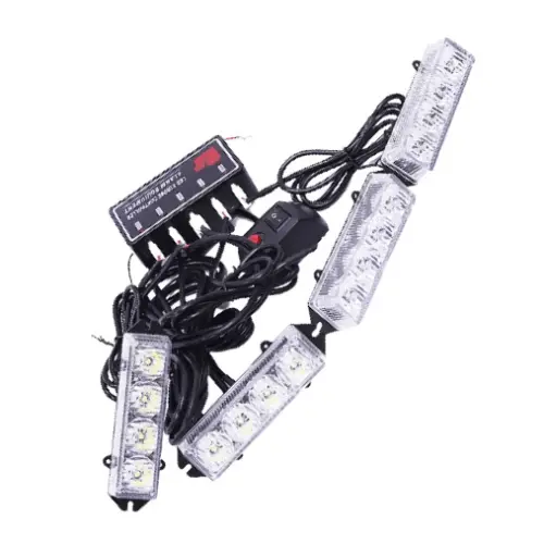 Federal Signal 12V 4-Led X 4-Bar Red Grill-Mount Warning Light – Model 4Dh 1