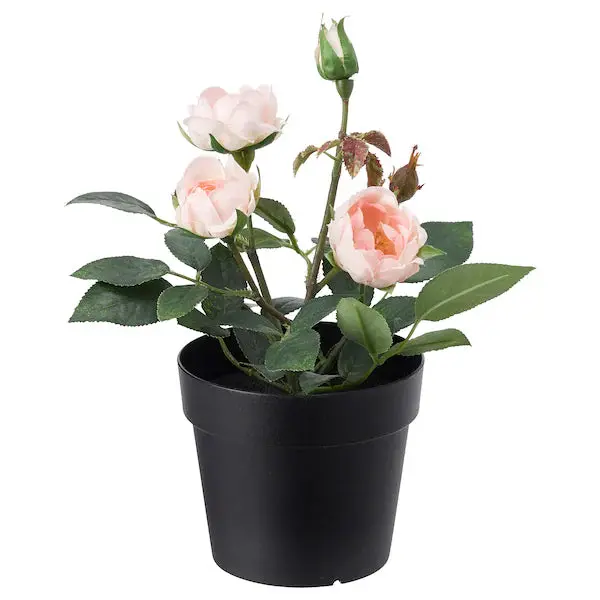 Fejka Rose Pink Artificial Potted Plant – 9 Cm Indoor/Outdoor Decorative Succulent 1