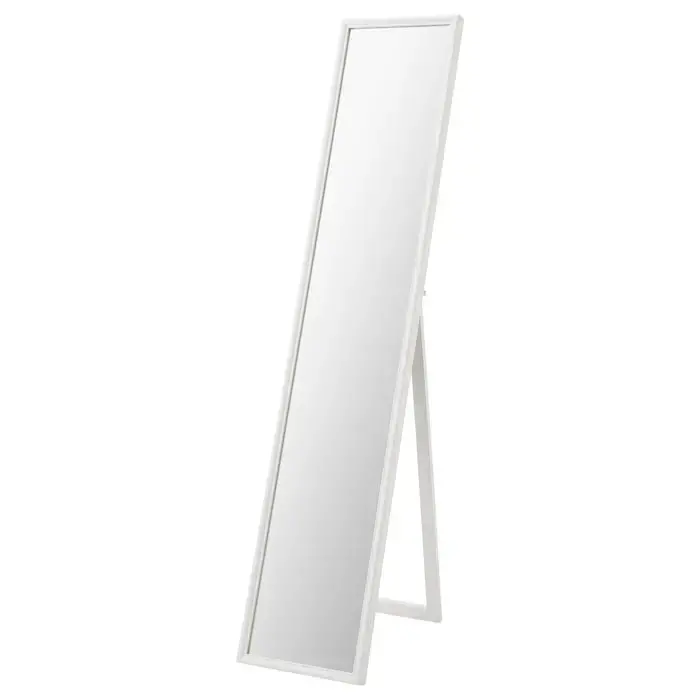 Flaknan Full-Length Standing Mirror – White Slim Profile, 30X150 Cm 1