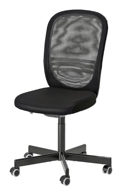Flintan Black Task Chair With Lumbar Support – Modern Workstation Seating 1