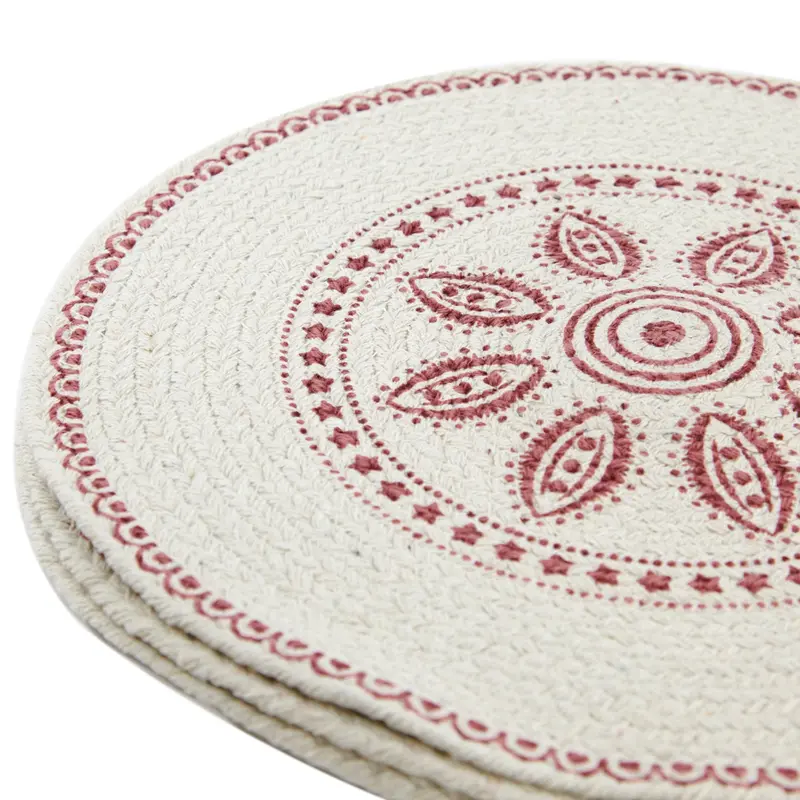 Formr Cotton Braided Placemat Set – Pack Of 4 Natural-Look Mats 1