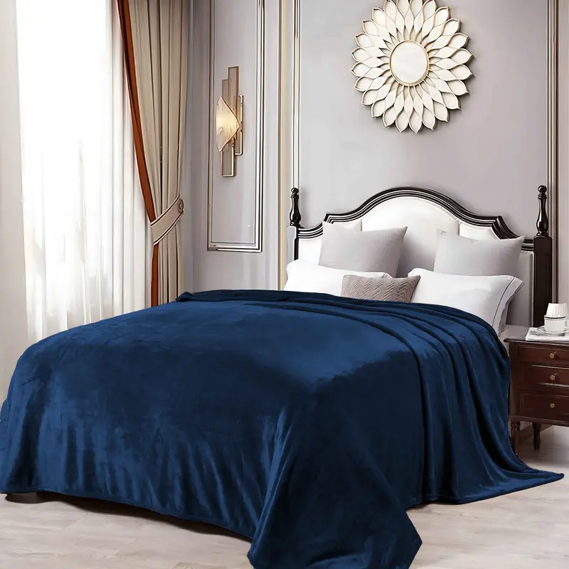 Formr Navy Luxury Mink Blanket – Elegant, Sumptuous Bed Or Sofa Drape
