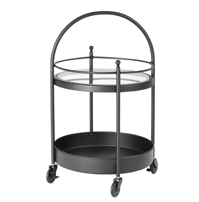 Frosjon Compact Rolling Trolley In Black, 55X35 Cm 1