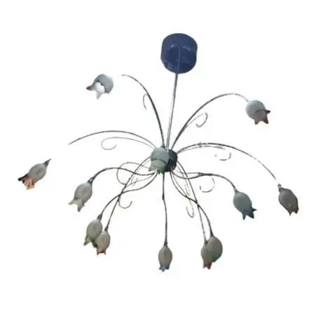 G4 Multi-Color Flower Chandelier – Decorative Pendant Light Fixture 1