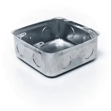 Galvanised Steel 4X4 Recessed Wall Box For Electrical Installations 1