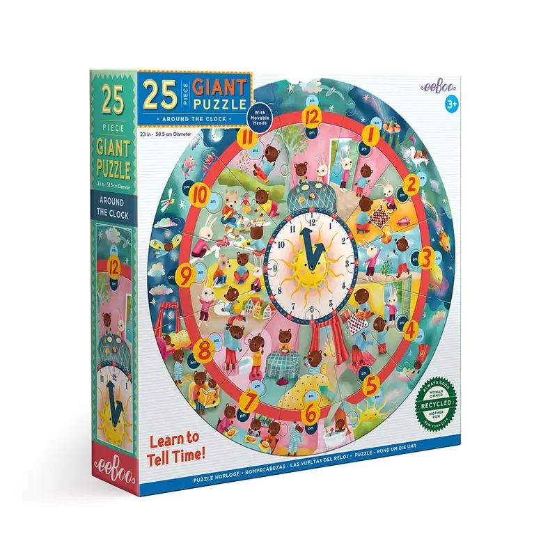 Giant Round 25-Piece Clock-Themed Jigsaw Puzzle 1
